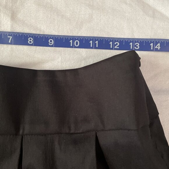 Cache Womens Black Pleated Solid Skirt M 48% Polyester 45% Nylon 7% Lycra Lining - Picture 9 of 9